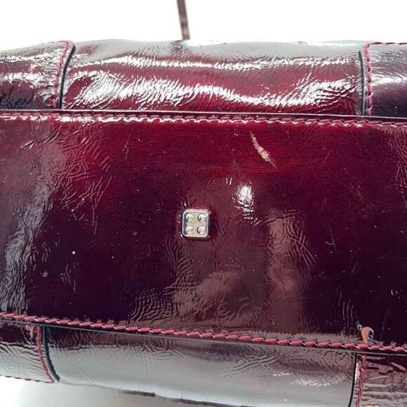 LOEWE Amazona 28 Burgundy Patent Leather Handbag (minor callouts in pics) - Picture 12 of 16